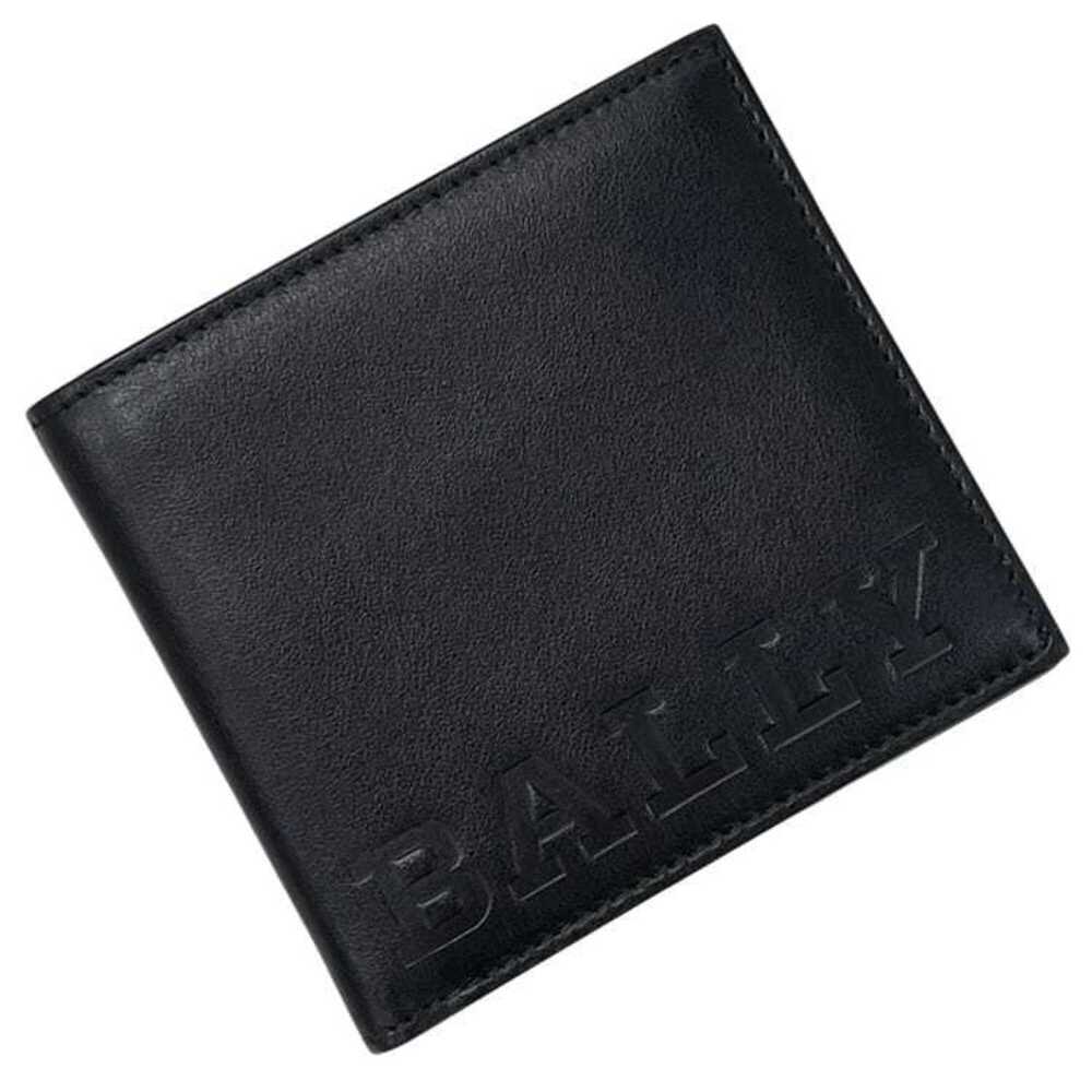 Bally bi-fold wallet, black leather.